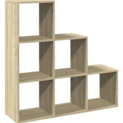 vidaXL Bokhylla/Rumsavdelare 3 hyllplan 99x29x99 cm konstruerat trä