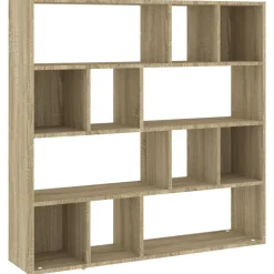 vidaXL Bokhylla/rumsavdelare sonoma-ek 105x24x102 cm