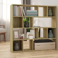 vidaXL Bokhylla/rumsavdelare sonoma-ek 105x24x102 cm