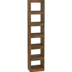vidaXL Bokhylla/Rumsavdelare 40x30x198 cm Rökfärgad ek