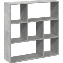 Hot vidaXL Bokhylla/Rumsavdelare 102x29x103,5 cm konstruerat trä Betonggrå