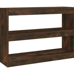 New vidaXL Bokhylla/rumsavdelare 100x30x72 cm Rökfärgad ek