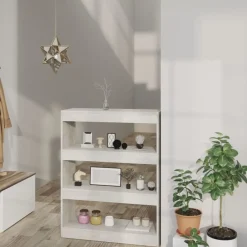 vidaXL Bokhylla/Rumsavdelare 80x30x103 cm konstruerat trä Betonggrå