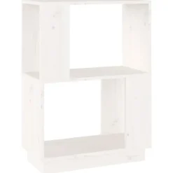 Outlet vidaXL Bokhylla/rumsavdelare 51x25x70 cm massiv furu Vit