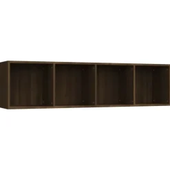 Outlet vidaXL Bokhylla/tv-bänk 143x30x36cm konstruerat trä brun ek