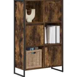 Sale vidaXL Bokskåp Rökek 68 x 30 x 108.5 cm Konstruerat trä Rökfärgad ek