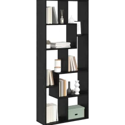 Clearance vidaXL Bokskåp 67 x 25 x 162 cm Konstruerat trä Svart ek