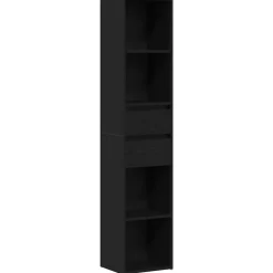 Outlet vidaXL Bokskåp 36 x 30 x 171 cm Konstruerat trä Svart ek