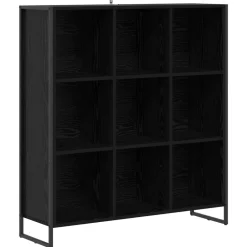 Online vidaXL Bokskåp 99.5 x 30 x 108.5 cm Konstruerat trä Svart ek