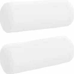 vidaXL Bolsterkuddar 2 pcs Vit Ø 15 x 40 cm tyg