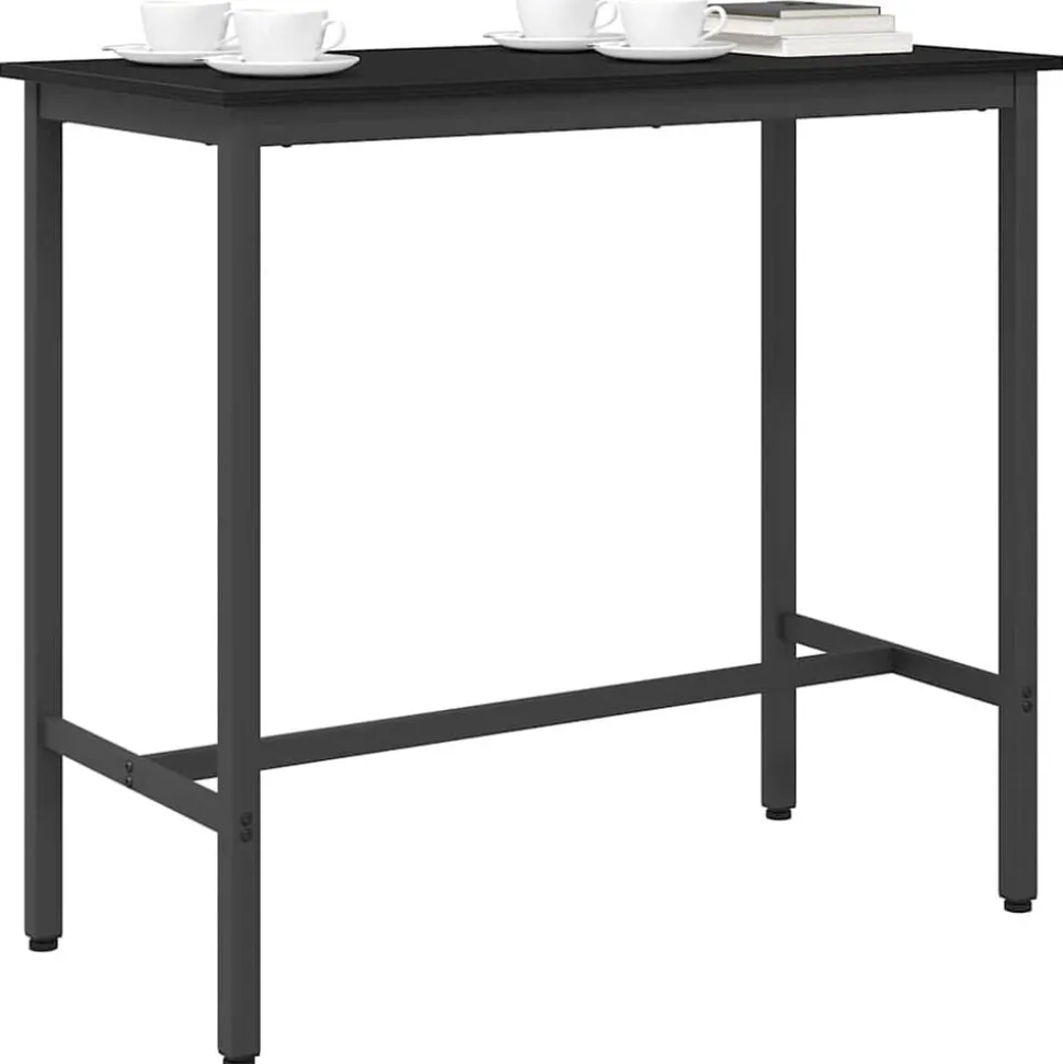 vidaXL bord Svart Ek 100 x 50 x 90,5 cm Konstruerat trä och stål
