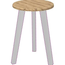 vidaXL Bordsskiva artisan ek Ø 30 x 1,5 cm Konstruerat trä