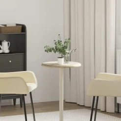 vidaXL Bordsskiva gräddvit Ø40x2,5 cm marmor