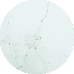 Clearance vidaXL Bordsskiva Ø30x0,8 cm härdat glas med marmortextur Vit
