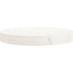 Best vidaXL Bordsskiva Ø30x3 cm massiv furu Vit