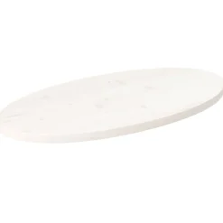 vidaXL Bordsskiva vit 70x35x2,5 cm oval massiv furu