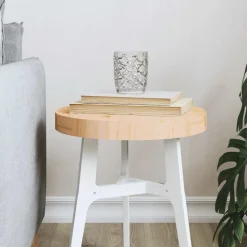 vidaXL Bordsskiva Ø30x3 cm massiv furu