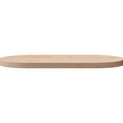 vidaXL Bordsskiva 60x30x2,5 cm massivt trä furu oval Naturfärg