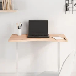 Sale vidaXL Bordsskiva 80x(36-40)x2,5 cm massivt bokträ Naturfärg