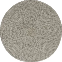vidaXL Bordstabletter 4 st 38 cm rund bomull Grå