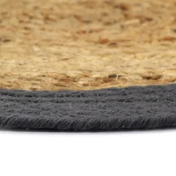 vidaXL Bordstabletter 4 st naturlig och antracit 38 cm jute och bomull