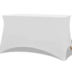 Hot vidaXL Bordsöverdrag stretch 2 st 120x60,5x74 cm Vit