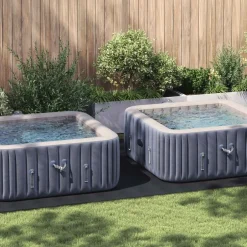 Hot vidaXL Bottenmatta för pool 500 x 250 x 0,1 cm Syntetiskt tyg Svart