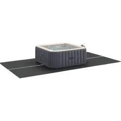 vidaXL Bottenmatta för pool Svart 420 x 220 x 0,1 cm Syntetiskt tyg