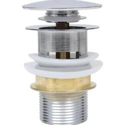 vidaXL Bottenventil utan överflödesfunktion silver 6,4x6,4x9,1 cm