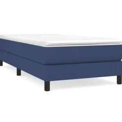 vidaXL Boxspring-sängram blå 80x200cm tyg