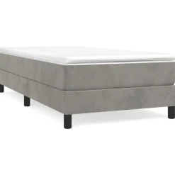 Clearance vidaXL Boxspring-sängram 80x200 cm sammet Ljusgrå