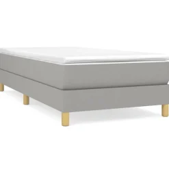 vidaXL Boxspring-sängram ljusgrå 80x200 cm tyg