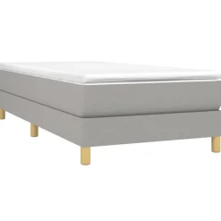 vidaXL Boxspring-sängram ljusgrå 80x200 cm tyg