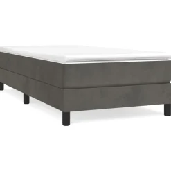 Outlet vidaXL Boxspring-sängram 80x200 cm sammet Mörkgrå