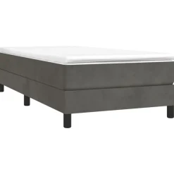 Outlet vidaXL Boxspring-sängram 80x200 cm sammet Mörkgrå