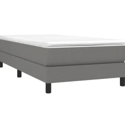 vidaXL Boxspring-sängram mörkgrå 80x200 cm tyg