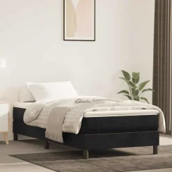 Online vidaXL Boxspring-sängram 80x200 cm sammet Svart