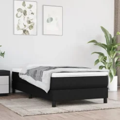 Hot vidaXL Boxspring-sängram 80x200 cm tyg Svart