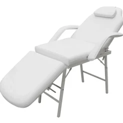New vidaXL Bärbar behandlingsstol konstläder 185x78x76 cm Vit