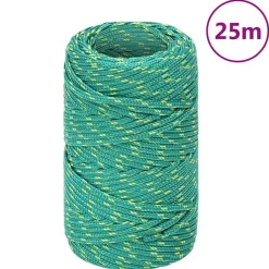 Hot vidaXL Båtlina 2 mm 25 m polypropen Grön