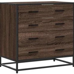 vidaXL Byrå brun ek 70x41x70 cm konstruerat trä