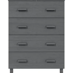 Discount vidaXL Byrå HAMAR 79x40x103,5 cm massiv furu Mörkgrå