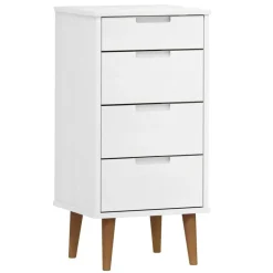 vidaXL Byrå MOLDE vit 40x35x82 cm massiv furu