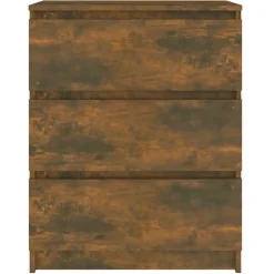 vidaXL Byrå rökfärgad ek 60x35x76 cm konstruerat trä