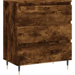 vidaXL Byrå rökfärgad ek 60x35x70 cm konstruerat trä