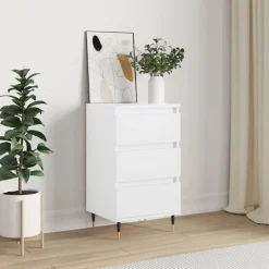 Discount vidaXL Byrå 40x35x70 cm konstruerat trä Vit