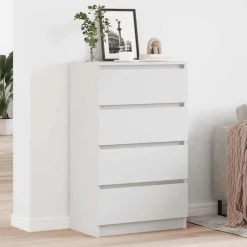 vidaXL Byrå 60x35x98,5 cm konstruerat trä Vit