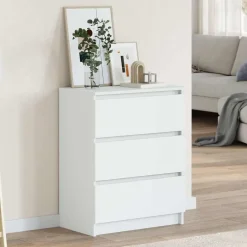 New vidaXL Byrå 60x35x76 cm konstruerat trä Vit