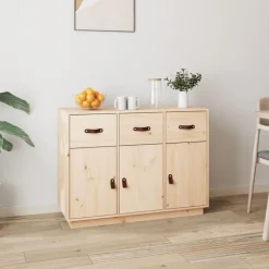 vidaXL Byrå 100x40x75 cm massiv furu