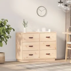 vidaXL Byrå 100x40x75 cm massiv furu